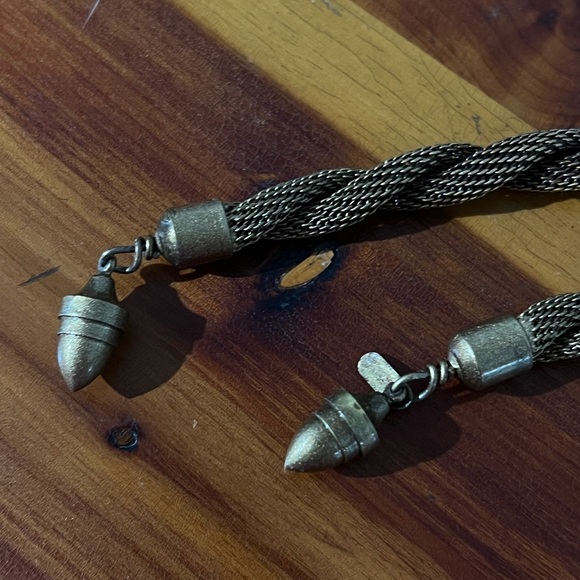 Vintage Bronze Braided Rope lariat belt main image 9